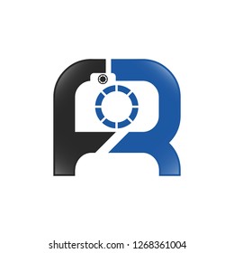 photography logo, shutter logo design, R shutter logo, camera shutter