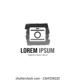 Photography logo template design. Photography logo with modern frame isolated on white background