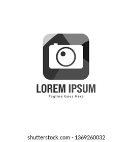 Photography logo template design. Photography logo with modern frame isolated on white background