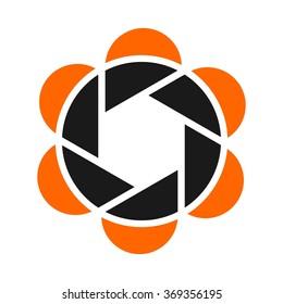 photography logo vector. flora logo vector.