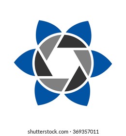 photography logo vector. flora logo.