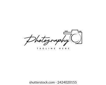 photography logo vector illustration. photo camera logo template