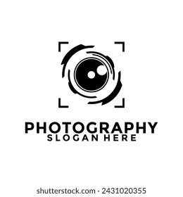 Photography logo vector, Lens Camera Photography logo template