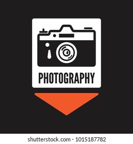 Photography Logos, Badges and Labels Design Elements set. Photo camera vintage style objects.