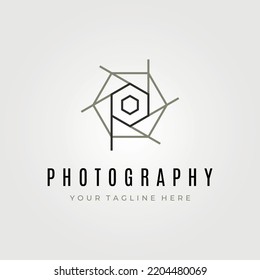photography logotype vector symbol illustration design, letter P in lens logo design