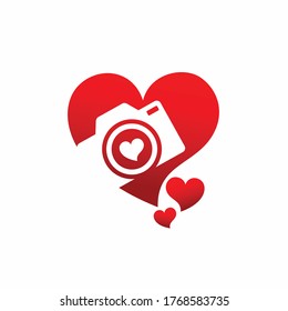 Vector de los amantes de la fotografía, logotipo de los amantes de la cámara