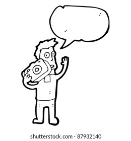 caricatura del hombre de la fotografía