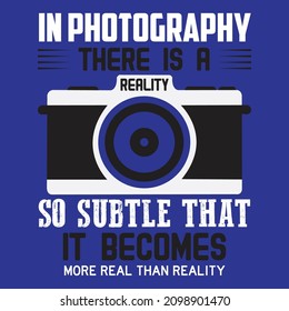 Photography niche creative t-shirt design