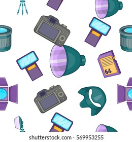 Photography pattern. Cartoon illustration of photography vector pattern for web