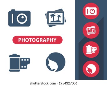 Photography - Photo Icons. Professional, pixel perfect icons. EPS 10 format.