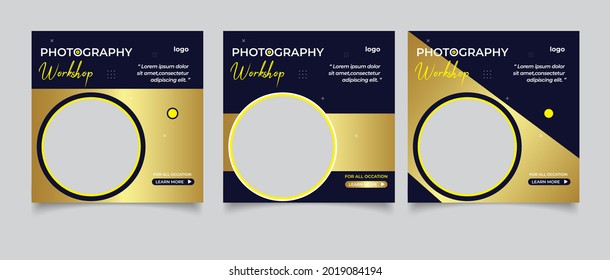Photography photo studio social media post banner