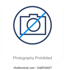 photography prohibited and prohibited icon concept