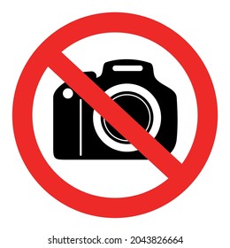 photography prohibited sign on a white background