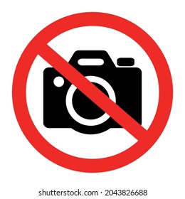 Photography Prohibited Sign On White Background Stock Vector (Royalty ...