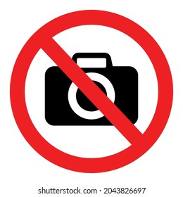 Photography Prohibited Sign On White Background Stock Vector (Royalty ...