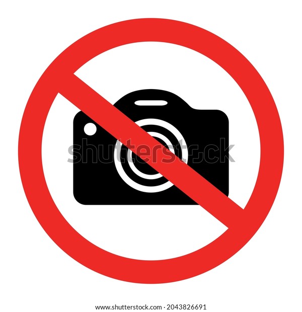 Photography Prohibited Sign On White Background Stock Vector (Royalty ...