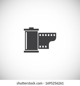 Photography related icon on background for graphic and web design. Creative illustration concept symbol for web or mobile app.
