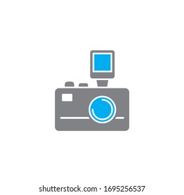 Photography related icon on background for graphic and web design. Creative illustration concept symbol for web or mobile app.