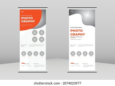 Photography Roll Up Banner Design, Photography Services Roll Up Banner, Digital Photography Banner Design, Professional Photographer Service DL Flyer, Trend Business Roll Up Banner Design, Creative Ve