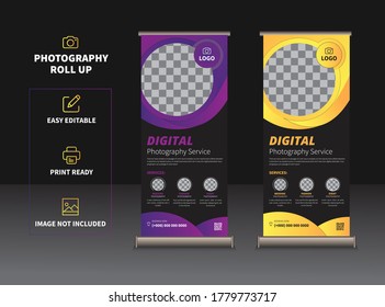 Photography Rollup banner . Stand Banner Template . Event Banner Template 