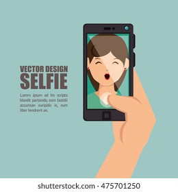 photography selfie style isolated vector illustration design