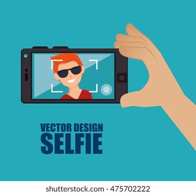 photography selfie style isolated vector illustration design