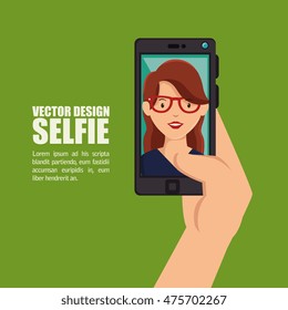 photography selfie style isolated vector illustration design