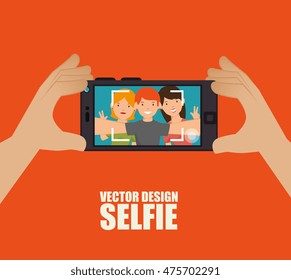 photography selfie style isolated vector illustration design