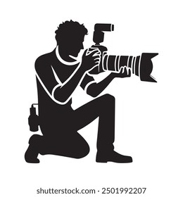 Photography silhouette illustration vector art