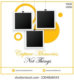 Photography Social Media Post Template. For pictures or adding some good memories.