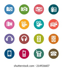 Photography and Sound Color Icons