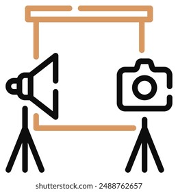 Fotografie Studio-Symbol für Web, App, Infografik usw