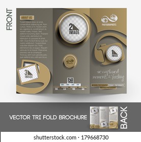 Photography Studio Tri-Fold Mock up & Front Brochure Design.