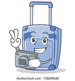 Photography suitcase character cartoon style