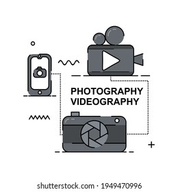 Photography symbol design collection.  Easy to edit with vector file. Can use for your creative content. Especially about photography and cinematography.