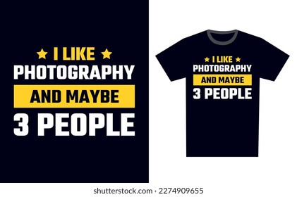 Photography T Shirt Design Template Vector