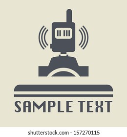Photography transmitter icon or sign, vector illustration