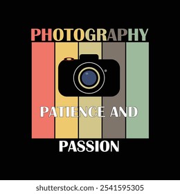 PHOTOGRAPHY TRENDY T-SHIRT DESIGN VECTOR