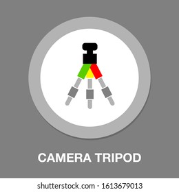 Photography Tripod Icon Vector, Filled Flat Sign, Solid Camera Tripod Pictogram Isolated On White. Symbol, Logo Illustration