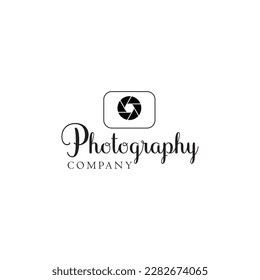 Photography Typography Signature Logo Vector