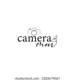 Photography Typography Signature Logo Vector