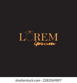 Photography Typography Signature Logo Vector