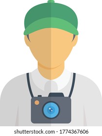 Fotografie, Vektorgrafik-Flachfarbsymbol 