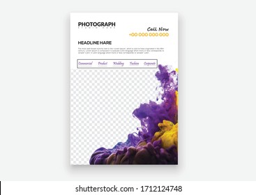 Photography vector flyer design template