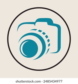 Photography vector icon design abstract trendy art colorful illustration background