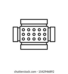photography vector icon. light lamp for photographing activities with isolated white background. color can be changed. line style