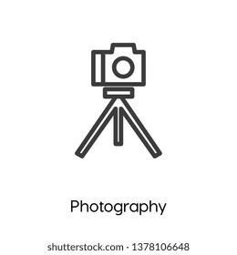 Photography vector icon. Photography.   Linear style sign for mobile concept and web design. Photography symbol logo illustration. vector graphics - Vector.