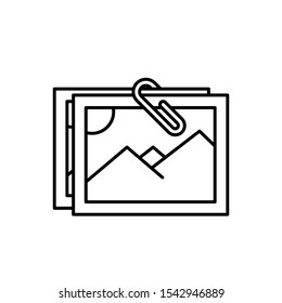 photography vector icon. photo in a bundle with an isolated white background. color can be changed. line style