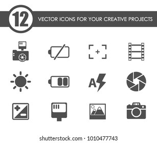 photography vector icons for your creative ideas