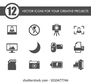 photography vector icons for your creative ideas